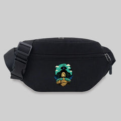Outdoor Sports Waist Bag Japan Series Pattern Men Shoulder Crossbody Bag