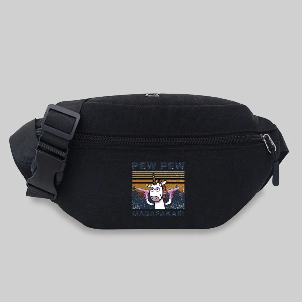 Women Chest Messenger Bags Travel Waist Bag Pew Series Pattern Shoulder Crossbod