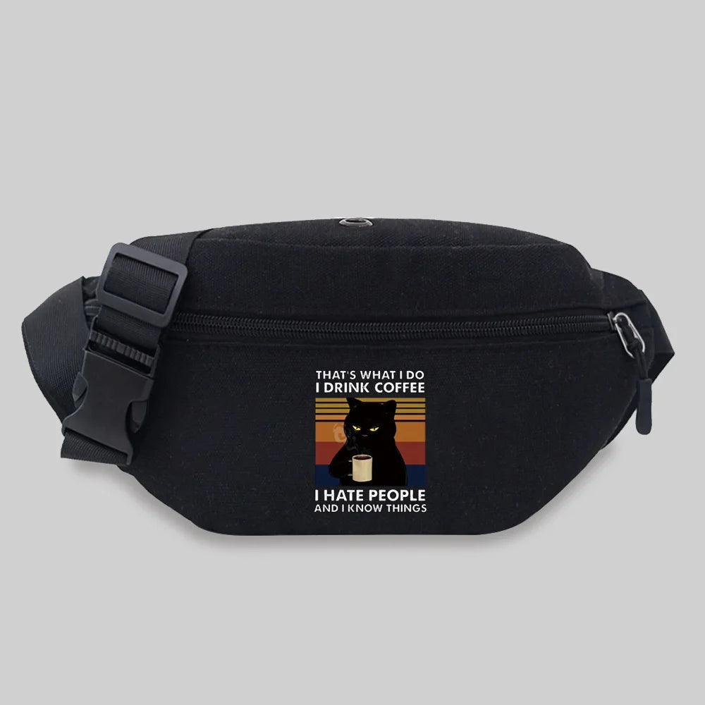 Women Chest Messenger Bags Travel Waist Bag Pew Series Pattern Shoulder Crossbod