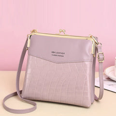Crocodile Grain PU Leather Crossbody Bag Small Female Mobile Phone Bag