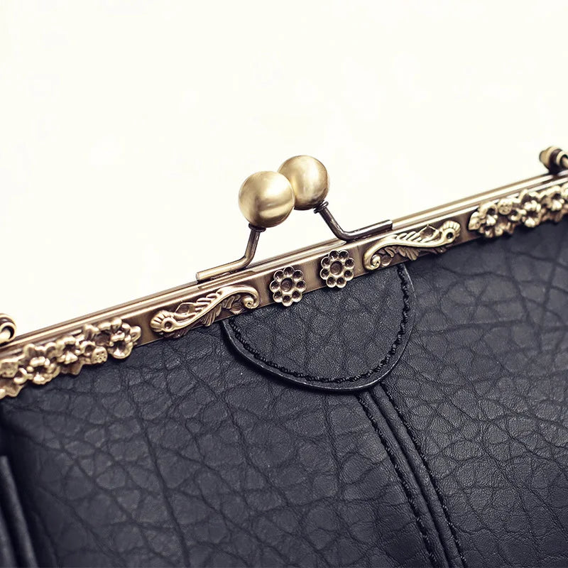 Women PU Leather Tote Handbag Vintage Crossbody Purse Messenger Bag