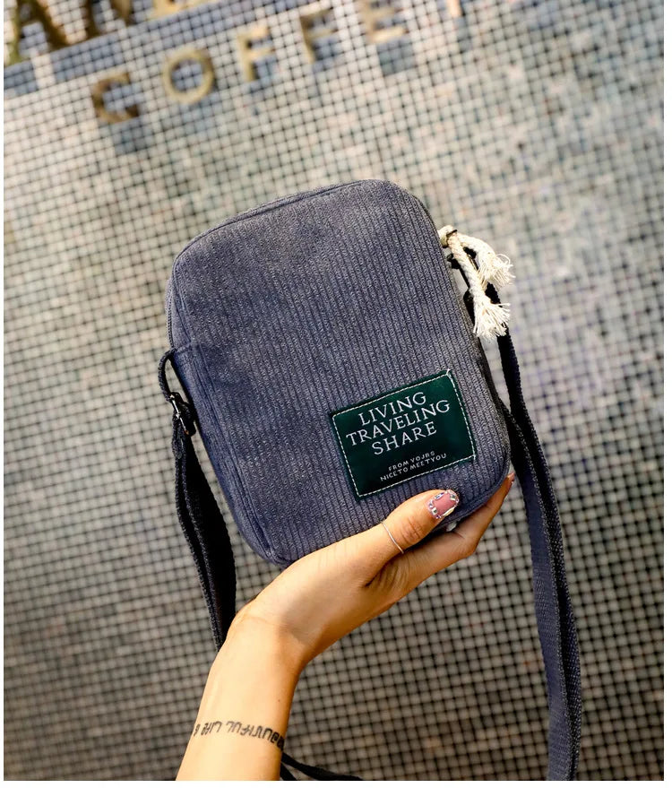 Women Corduroy Crossbody Messenger Bag for Women