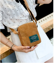 Women Corduroy Crossbody Messenger Bag for Women