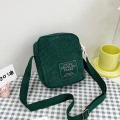 Women Corduroy Crossbody Messenger Bag for Women