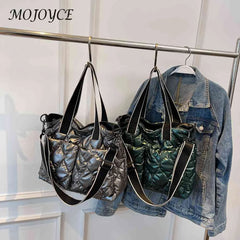 Women Cotton Padded Totes Adjustable Ladies Crossbody Bags