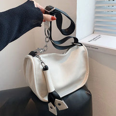 Women Crossbody Bag PU Leather Chain Messenger Bag Versatile Large Capacity