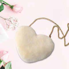 Heart Shaped Crossbody Bag for Women, Chain Shoulder Handbag