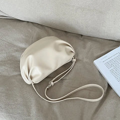 Women Crossbody Bags Ruffled Purse Bag Soft Leather Messenger Bags
