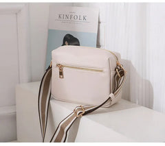 Women Crossbody Bags PU Leather Wide Strap Messenger Bag Female Small Shoulder H