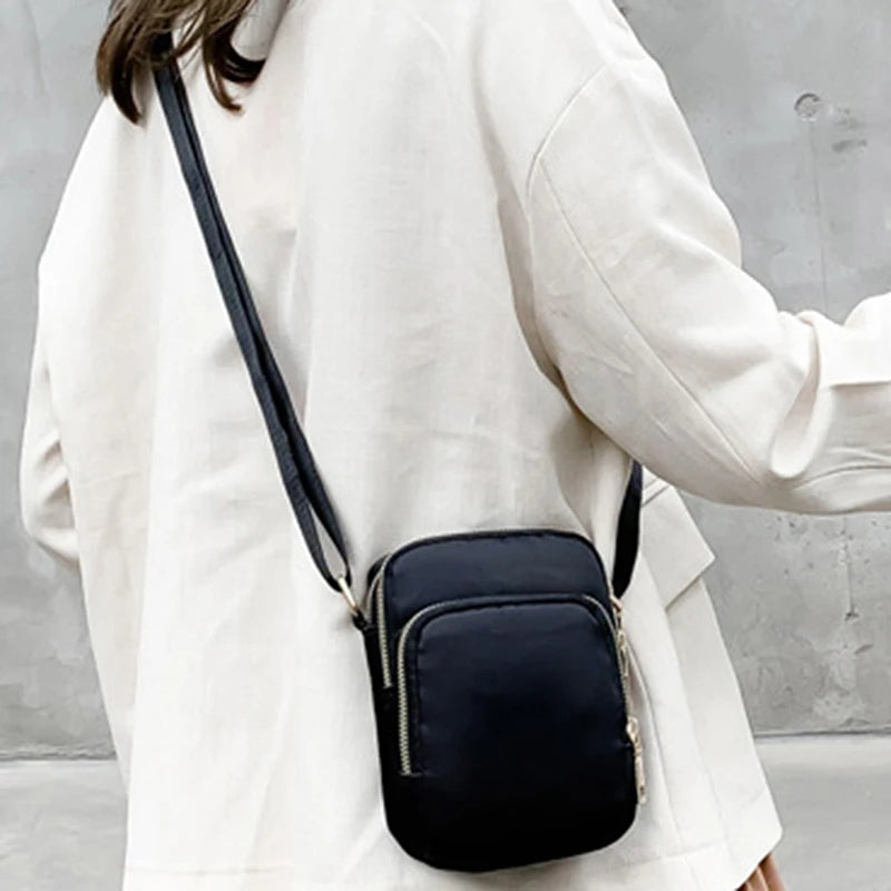 Women Crossbody Shoulder Bag Zipper Handbag Wrist Purse