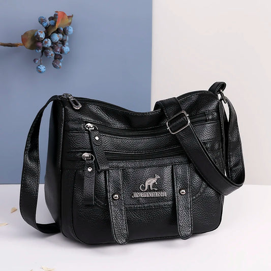 Women Vintage Hand Bag Female Travel Soft PU Pure Crossbody Bag