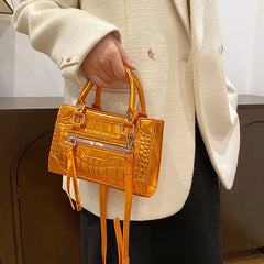 Mini Crossbody Stone Pattern Shoulder Bag Green