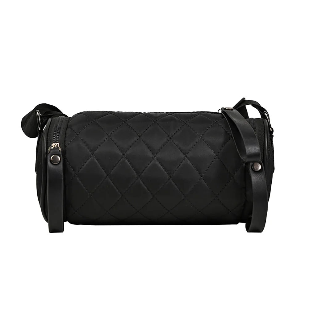 Diamond Lattice Leather Pillow Bag Female Shoulder Crossbody Handbag