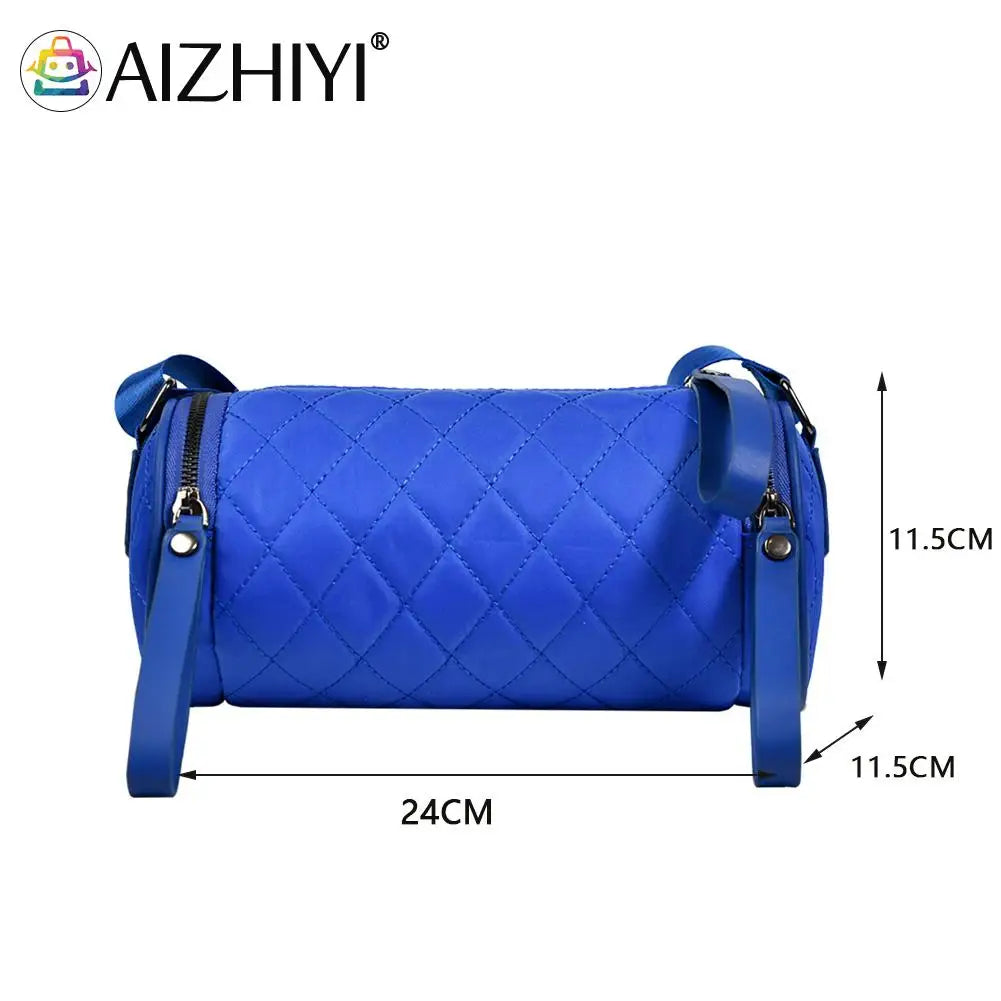 Diamond Lattice Leather Pillow Bag Female Shoulder Crossbody Handbag