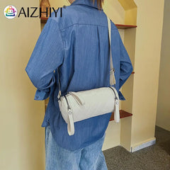 Diamond Lattice Leather Pillow Bag Female Shoulder Crossbody Handbag