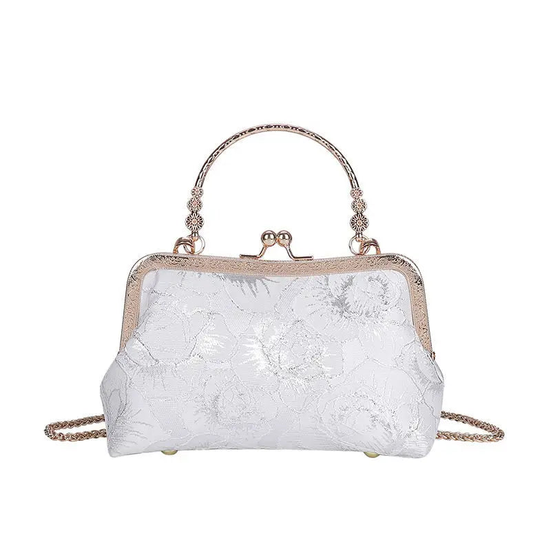 Floral Evening Bag Women Party Clutch Chain Messenger Bag