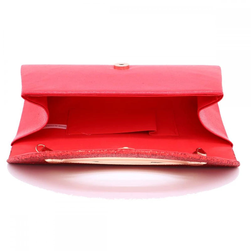 Diamond Sequin Clutch Red Wedding Purse Lady Party Clutches
