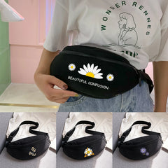 Daisy Printed Fanny Pack Chest Bag Outdoor Sports Satchel