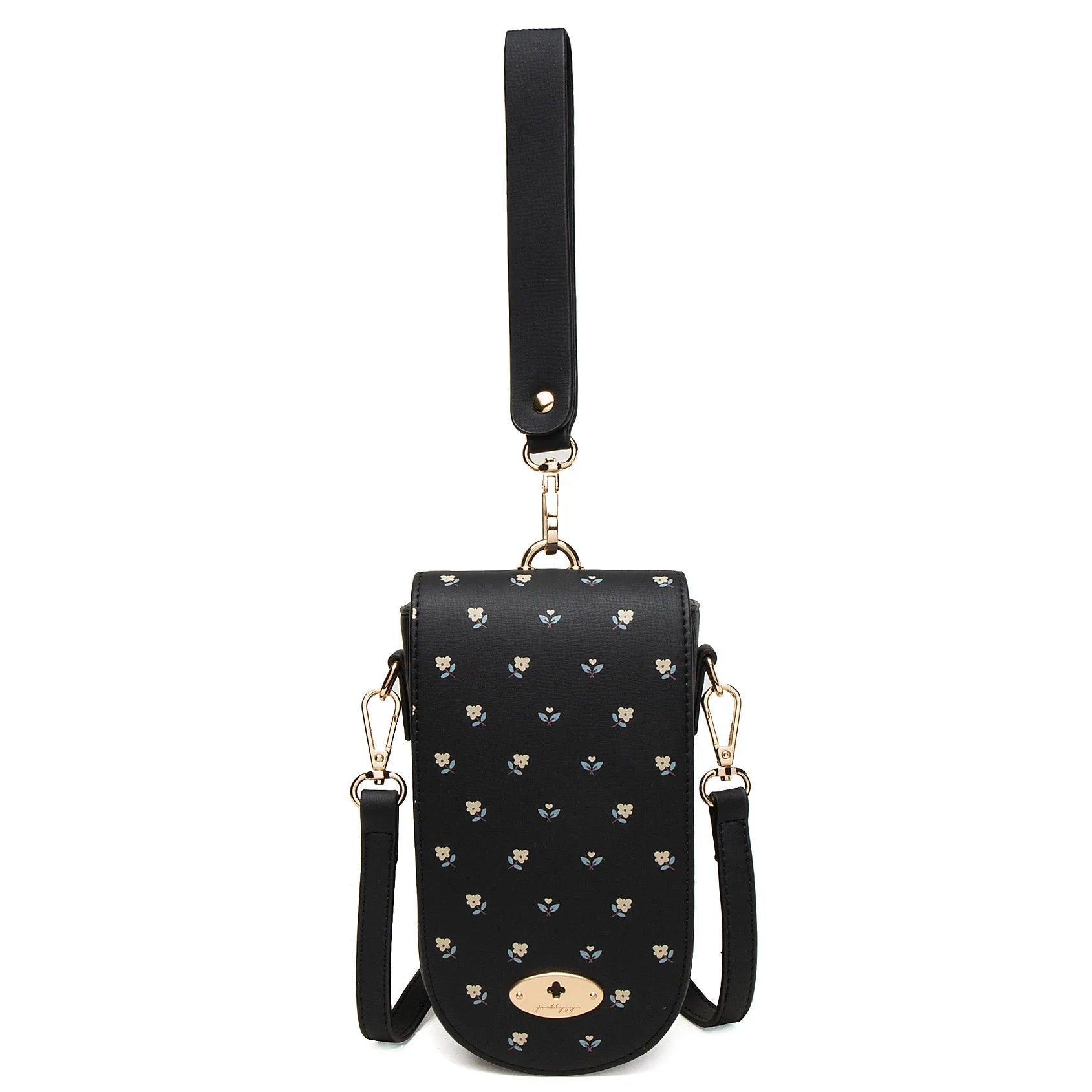 Floral PU Leather Phone Crossbody Bag Wallet Handbag