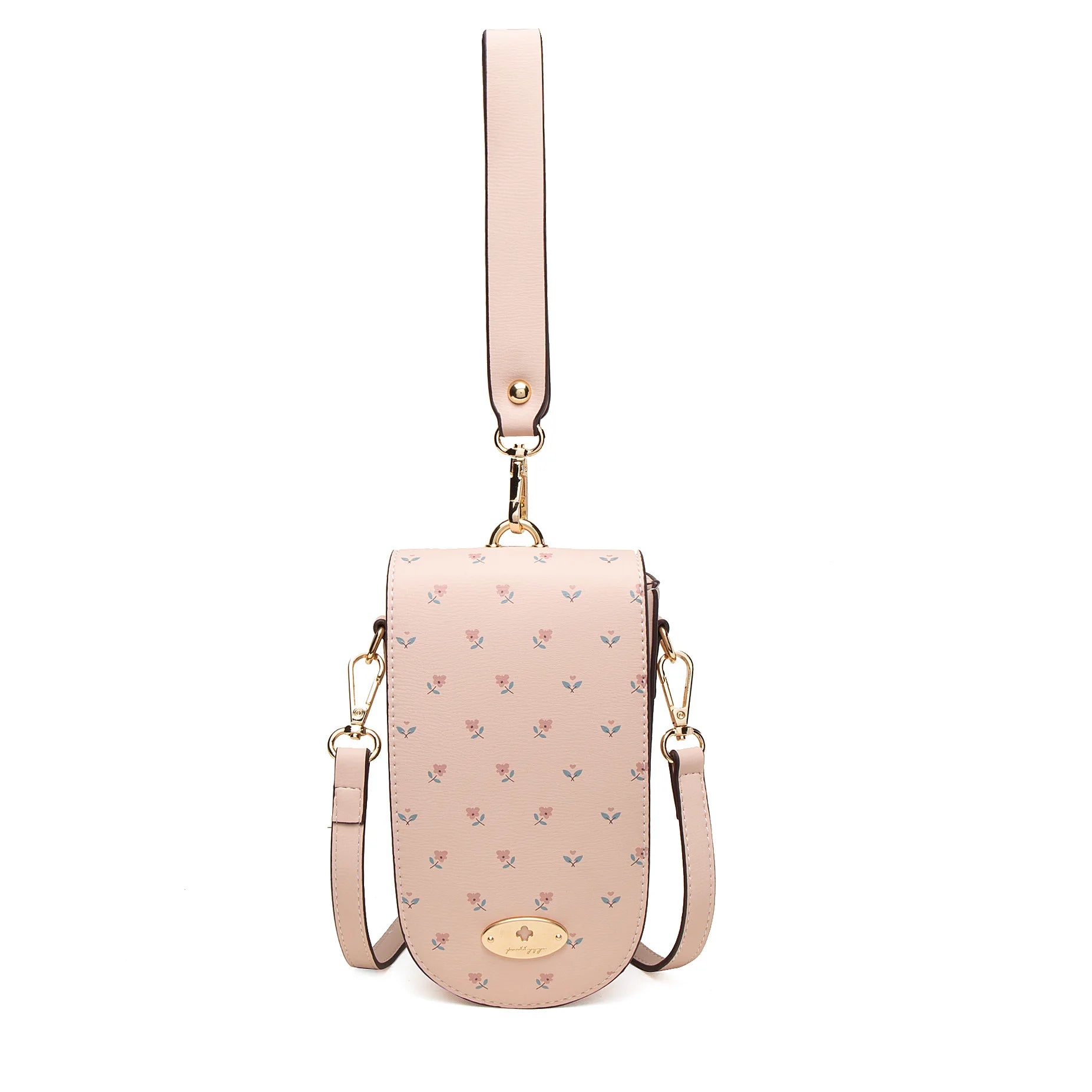 Floral PU Leather Phone Crossbody Bag Wallet Handbag