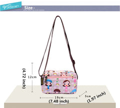 Waterproof Nylon Tsum Flower Crossbody Shoulder Bag for Women Girls