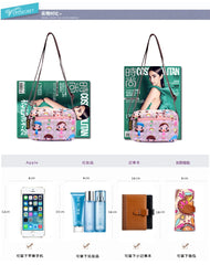 Waterproof Nylon Tsum Flower Crossbody Shoulder Bag for Women Girls