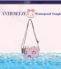 Waterproof Nylon Tsum Flower Crossbody Shoulder Bag for Women Girls
