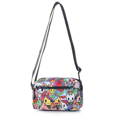 Waterproof Nylon Tsum Flower Crossbody Shoulder Bag for Women Girls