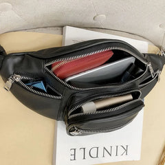 Women Faux Leather Waist Bag Cell Phone Belt Bag