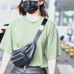 Women Faux Leather Waist Bag Cell Phone Belt Bag