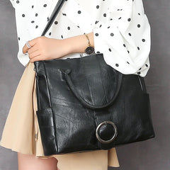 Large Capacity Brown Tote Bag for Women