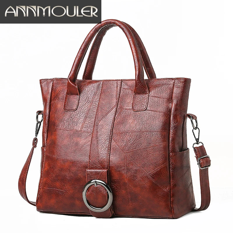 Large Capacity Brown Tote Bag for Women