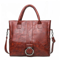Large Capacity Brown Tote Bag for Women