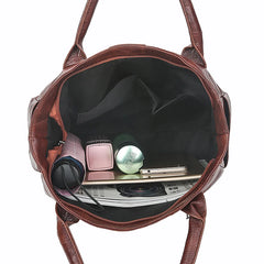 Large Capacity Brown Tote Bag for Women