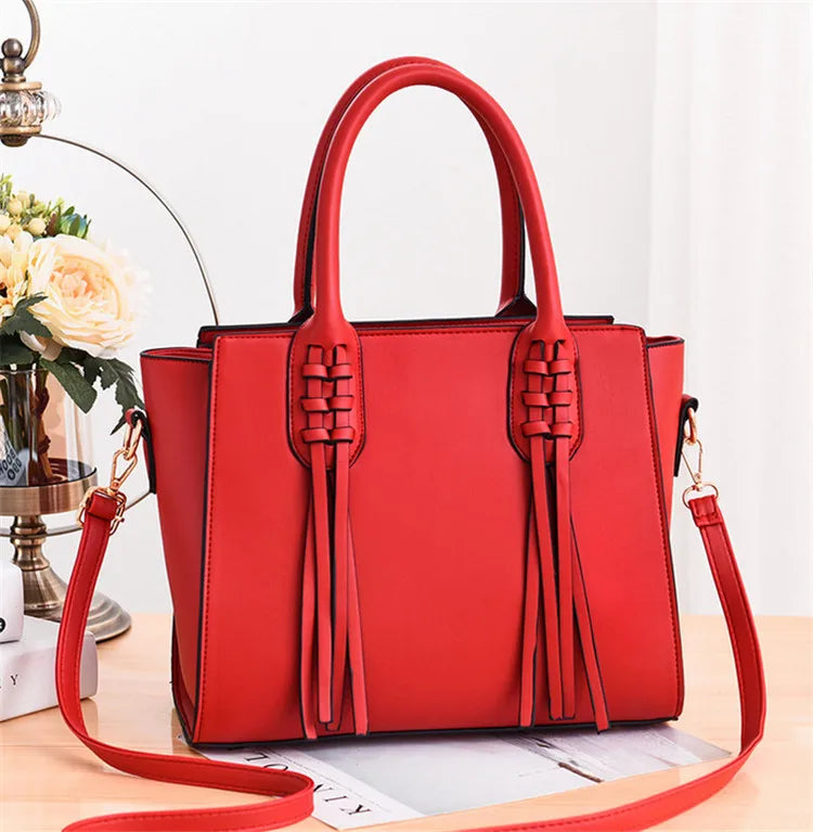 Women Handbag PU Leather Shoulder Bag Large Capacity Tote Bag