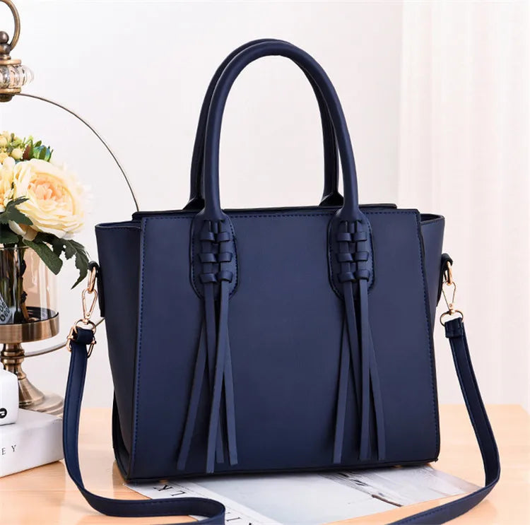 Women Handbag PU Leather Shoulder Bag Large Capacity Tote Bag