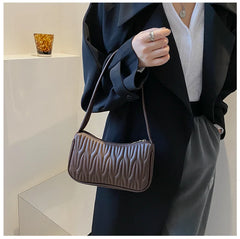 Women PU Leather Shoulder Bag Casual Messenger Underarm Bag