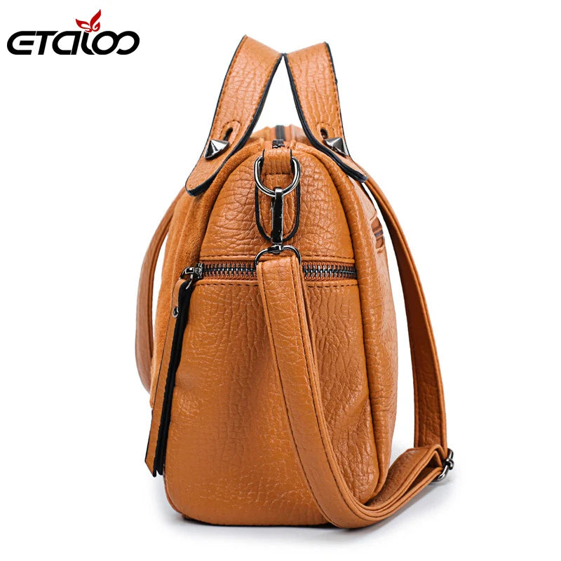 PU Leather Women Bag Large Capacity Tote Bags Big Ladies Shoulder Bag
