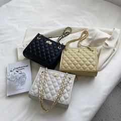 Pu Leather Lattice Women Shoulder Bags Famous Women Bags