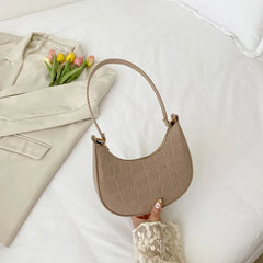 Ladies Green Leather Tote Bag with Chain Shoulder Pouch