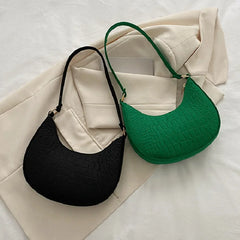 Green Chain Shoulder Pouch Women Handbag
