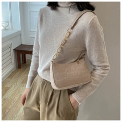 Women Mini Underarm Chain Shoulder Bag Ladies Felt Tote Bag