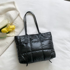 Winter Shoulder Bag Casual Ladies Large Capacity Zipper Handbags Tote