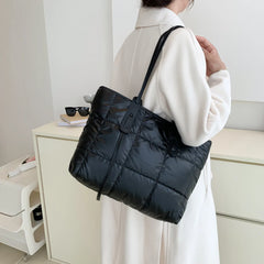 Winter Shoulder Bag Casual Ladies Large Capacity Zipper Handbags Tote