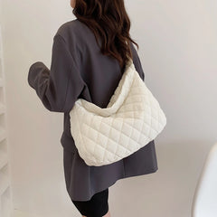 Women Crossbody Bag Rhombus Pattern Tote Girls Handbags Armpit Bag