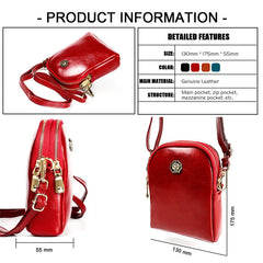 Oil Wax Leather Shoulder Bag Crossbody Clutch