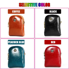 Oil Wax Leather Shoulder Bag Crossbody Clutch
