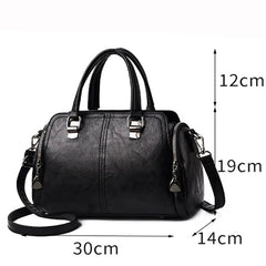 Vintage PU Leather Handbag Crossbody Shoulder Bag
