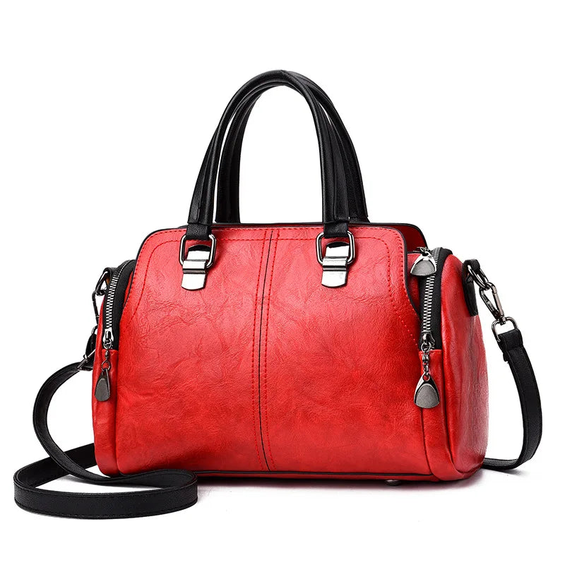 Vintage PU Leather Handbag Crossbody Shoulder Bag