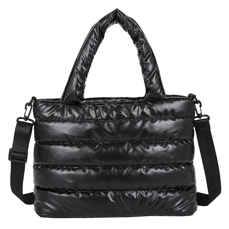 Padded Down Shoulder Bags for Women Large Capacity Tote Crossbody Bag